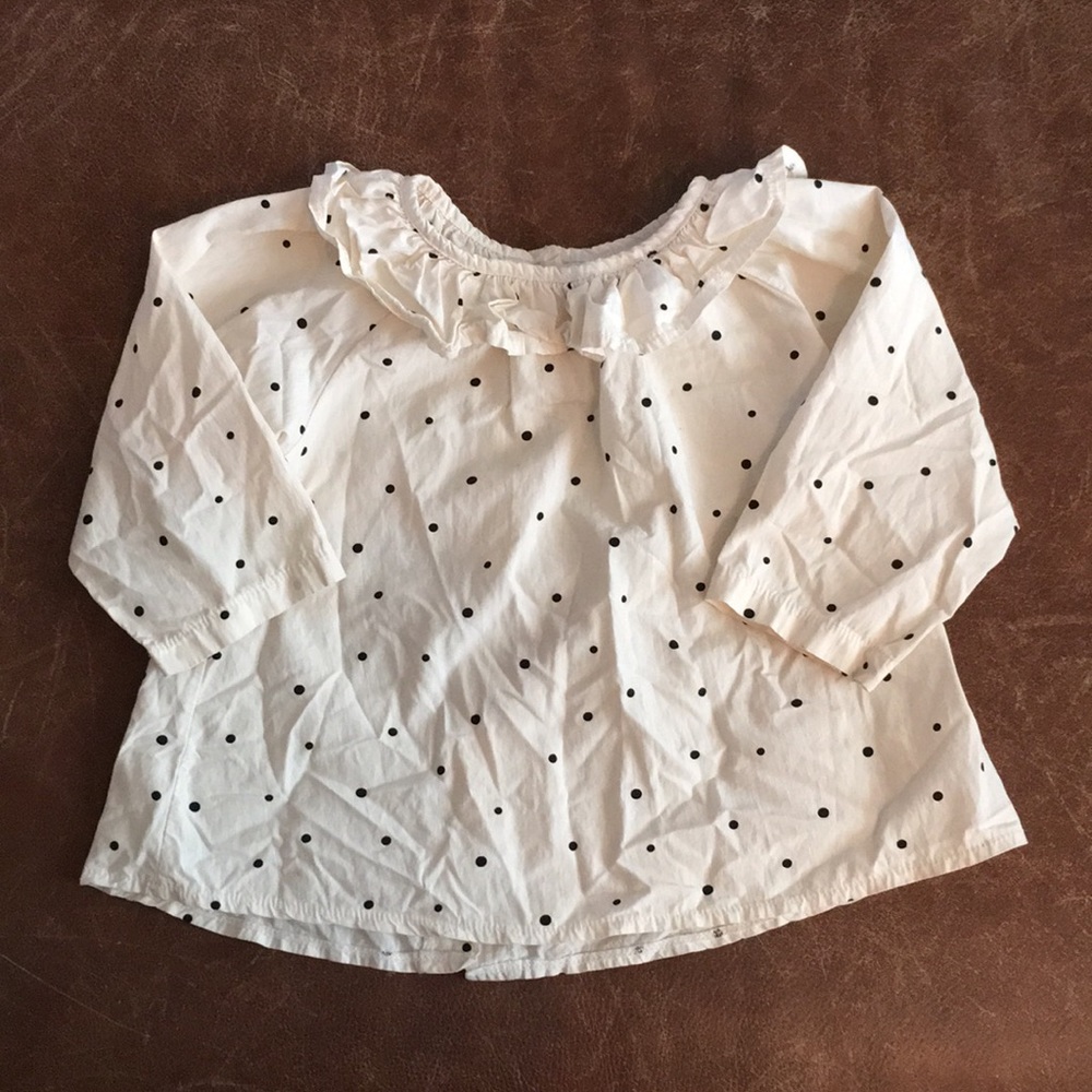 Polka dot half long sleeve